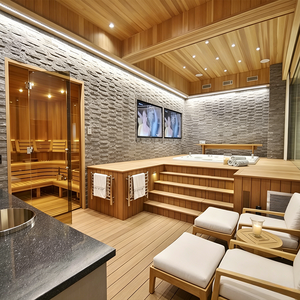 Sauna extérieur commercial électrique moderne et spacieux, grande capacité pour 8 à 15 personnes, idéal pour le bien-être communautaire et les spas sociaux - Product Image 6