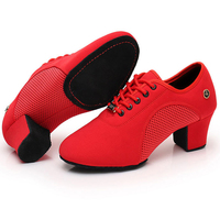 Chaussures de danse latine tango modernes pour femmes avec talon de 5 cm, semelle en daim respirante, chaussures d'entraînement pour usage intérieur et extérieur