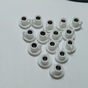 3D เรซิ่นถ้วยกาแฟเพชรประดับถ้วยเครื่องดื่มสีขาว100ชิ้นบ้านตุ๊กตาของขวัญห้องครัวมินิของเล่นเครื่องประดับ DIY หัตถกรรม - Product Image 6