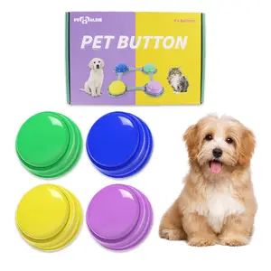Factory New Supply Funny Dog Door Bell Set Recordable Dog Talking Buttons For Pet Training