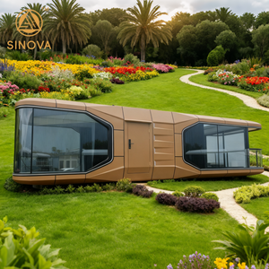 Casa Contenedor Cápsula de Aluminio Sinova S75 2026 con Diseño Moderno para Uso Hotelero, Lista para Habitar, Decoración Completa, Estilo <span class=keywords><strong>Hobbit</strong></span> - Product Image 1