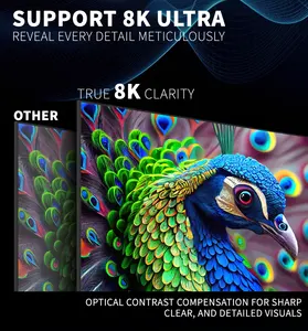 2024 nouveaux écrans de projection Wupro 100/120 pouces Fresnel Tri-Chroma ALR True 8K UHD Support écran de projecteur 3D