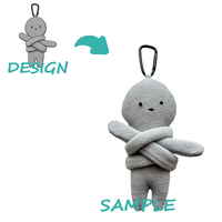 Porte-clés personnalisé en peluche ultra douce avec rembourrage en coton PP, disponible en OEM pour sacs d'anniversaire