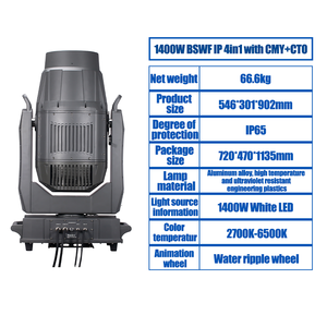 Aopu 1400W CMY di chuyển đầu chùm ánh sáng IP65 goob di chuyển đầu bsw CMY CTO cắt ánh sáng không thấm nước dẫn ánh sáng cho buổi hòa nhạc sân khấu - Product Image 3