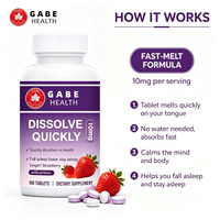 Comprimés de Vitamine à Dissolution Rapide pour le Sommeil, Marque Privée OEM, 10mg, 100 Comprimés, Fraise, Pour Adultes, Favorise un Endormissement Plus Rapide et un Sommeil Profond