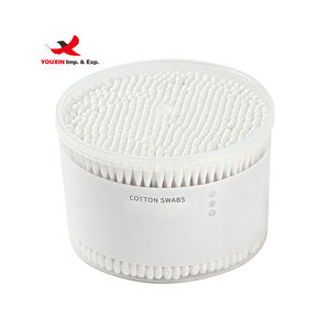 FENGFLY Lot de 500 cotons-tiges biologiques purs à double tête et double embout, blancs, en boîte personnalisée, prix bas, vente chaude - Product Image 2