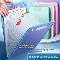 Carpeta de Archivos Simple y Portátil al por Mayor, Bolsa de Documentos Expandible Impermeable de PP, Bolsa Organizadora de Documentos A4 para Estudiantes