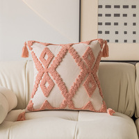Housse de coussin rectangulaire géométrique capitonnée Hapton, style marocain, faite à la main, broderie tridimensionnelle en coton, canapé de salon