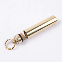 Boîte scellée en laiton étanche pour l'extérieur, mini flacon métallique pour pilules, pot à médicaments pour personnes âgées, conteneur anti-humidité et anti-lumière