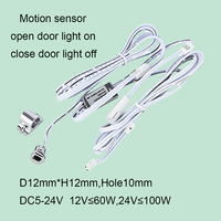 Interrupteur à capteur tactile à double porte détachable pour portes d'armoire, capteur de mouvement IR, interrupteur tactile marche/arrêt 12-24V