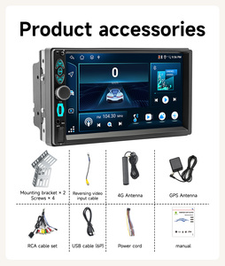 BQCC 7 "2Din Octa Core Android REPRODUCTOR DE COCHE Radio Carplay GPS DSP WIFI 4G BT FM Mirrorlink Autoradio Monitor de coche para Universal - Product Image 4