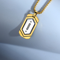 Collar con Colgante de Acero Inoxidable de Alta Calidad, Estilo Hip Hop, Geométrico, Moderno, para Hombre, Fabricante Mayorista