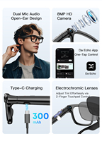 Nouvelles lunettes intelligentes M11 AI avec verres à changement de couleur, caméra 8MP pour prendre des photos, enregistrer des réunions, traduire les appels BT