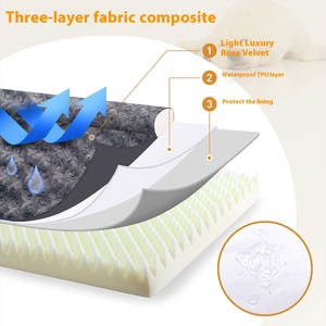 고품질 사계절 겨울용 따뜻한 탈부착 및 세탁 가능한 로즈 벨벳 켄넬 U자형 애완견 소파 패드 (중대형견용) - Product Image 4