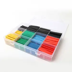 530pcs PE heat shrink tube kit Electronic polyolefin wire and cable sleeve insulation heat shrink tube sleeve box 6mm 10mm