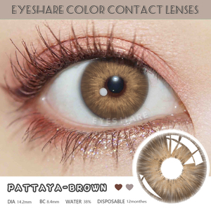 Lentes de Contacto Negros y Marrones PATTAYA, Certificación CE/ISO, Modelo P, Material HEMA, Aspecto Natural y Comodidad con Retención de Humedad - Product Image 5