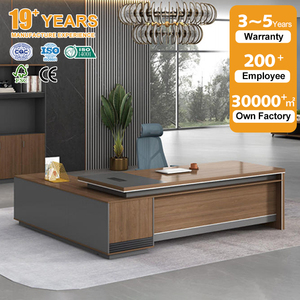 Điều hành góc bàn L hình gỗ hoán đổi cho nhau trái và phải CEO sang trọng nội thất văn phòng điều hành văn phòng bàn - Product Image 1