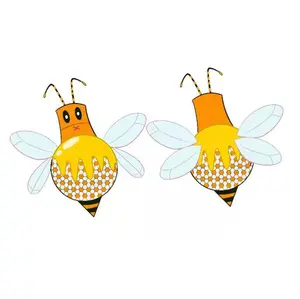 주문 꿀벌 박제 견면 벨벳 꿀 꿀벌 비행 채워진 장난감