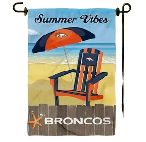 Denver Broncos offizielle Garten-Yard-Banner-Sternflagge für den Sommer Dekoration Saison