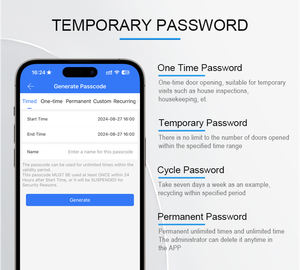 Cerradura Inteligente TTLock BLE WiFi Impermeable IP67 con Código QR, Sistema de Control de Acceso Independiente con Teclado NFC RFID de 13.56MHz y Código de Barras - Product Image 3