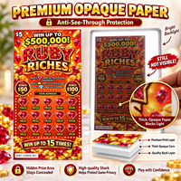 Cartes de loterie à gratter personnalisées imprimées sur papier, billets de jeu à gain immédiat avec panneau à gratter coloré, emballage en rouleau
