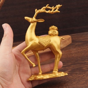 Adorno de ciervo estilo chino, decoración de Feng Shui de aleación para sala de estar, hogar, jardín, decoración de bodas - Product Image 4