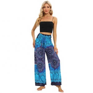 Pantalons palazzo pour femmes, pantalons thaïlandais, pantalons de yoga à jambes larges, vêtements bohèmes, pantalons boho - Product Image 3