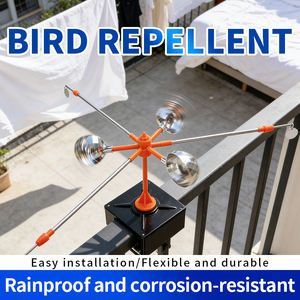 Répulsif Solaire <span class=keywords><strong>Anti</strong></span>-Oiseaux Réfléchissant à Rotation 360° pour le Contrôle des Nuisibles, Sans Tuer, Alimenté par Énergie Éolienne pour Verger - Product Image 1