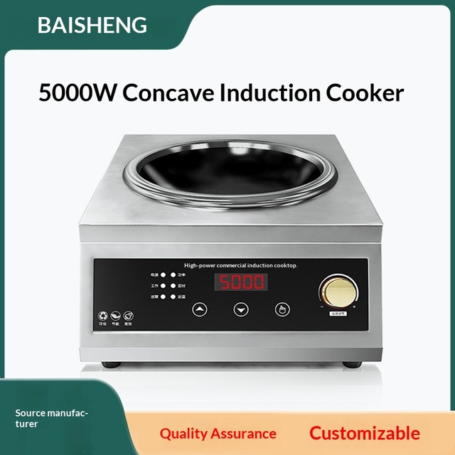Commercial High Power 5000W Electric Single Burner Induction Cooker with Time Setting for Household and Restaurant Use
