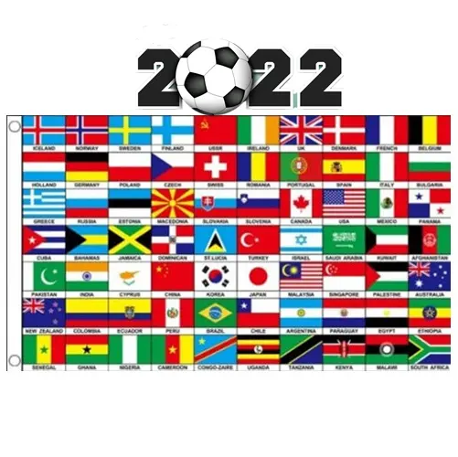 2022 National 3 x 5 Flags For Soccer Gala Worldwide Printing Polyester Flag , 3x5 ft All Countries banner Flag