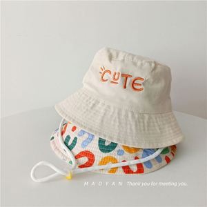 Sombrero de Pescador para Niños, 100% Algodón, a Rayas, Transpirable, Resistente al Viento, para Verano, Protección Solar, para Niños y Niñas, Bonito y Versátil - Product Image 1