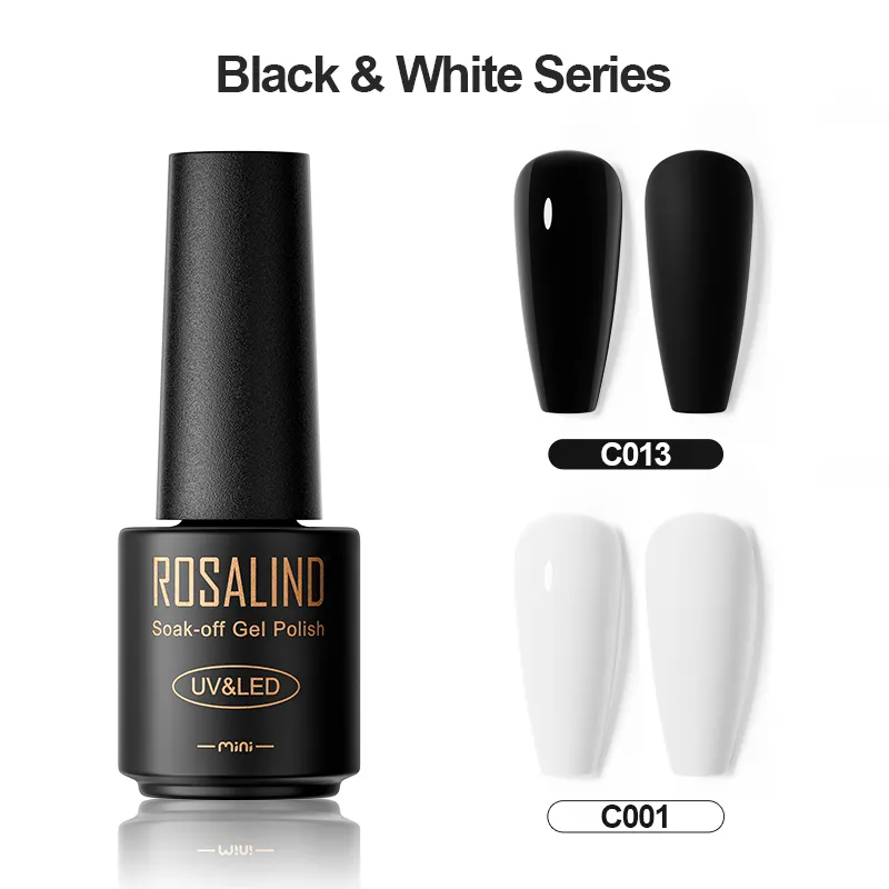 Rosalind wholesale oem private label colorful uv led gel varnish semi permanent soak off gel nail polish for nails art salon