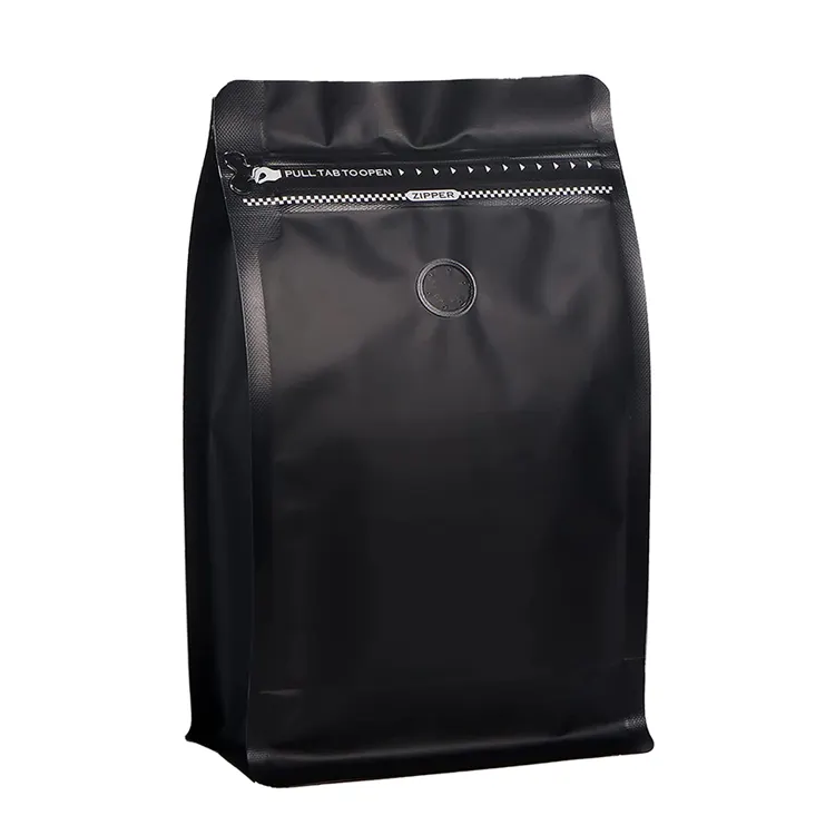Bolsa de válvula de plástico para envasado de café por goteo, 250g, 500g, 1kg, con estampado personalizado, respetuoso con el medio ambiente, gran oferta
