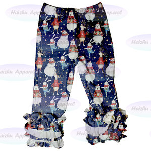 Ac-4 Talla Grande Transpirable Ecológico Seda Láctea Casual Tejido Estampado de Mariposas Pierna Larga con Volantes Otoño Invierno para Bebé Niña - Product Image 3