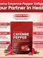 240 Capsules de Poivre de Cayenne – Compléments Alimentaires Chinois à Base de Plantes en Gélules Molles – Favorise une Digestion Saine