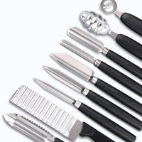 Chef Food Carving Knife Set Professioneel hoofd-snijmes Fruit- en groentegraveergereedschap voor het snijden van fruit en bloemen in de keuken