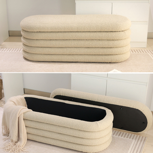 Nouveau design, grand pouf ottoman en velours, banc de bout de <span class=keywords><strong>lit</strong></span> - Product Image 2