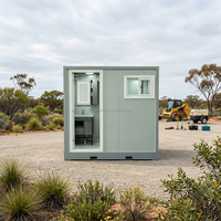 Cabine de toilette mobile tout-en-un intégrée, moderne et écologique, en panneaux sandwich, pour camping et parcs sanitaires portables