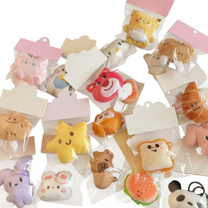 Llavero de peluche de dibujos animados, colgante de animal de peluche suave, oso pan, rana estrella, regalo para boda, cumpleaños, San Valentín - Product Image 1