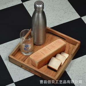 Plateau carré en bois de style japonais, en bambou, pour servir le thé, les fruits, le dîner, usage domestique, design simple - Product Image 5