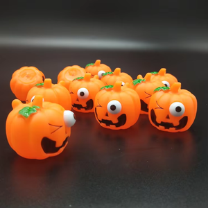 Eye Popping Pumpkin Squeeze Toy - Soft PVC Decompression <b>Fidget</b> for Kids, Halloween Party Favors & Stress Relief - Product Image 2