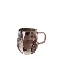 Tasse en verre de style Ins haut de gamme avec poignée pour la maison salon boire petit cadeau-pour café au lait en gros