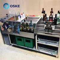 Structure peu encombrante, assemblage rapide, aménagement flexible, comptoir de bar à cocktails de haute qualité pour l'industrie hôtelière