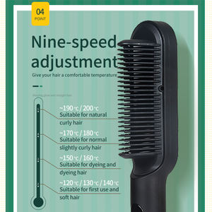 Produit le plus vendu - Lisseur de cheveux 2 en 1 avec écran LCD, lisseur de cheveux à ions négatifs, peigne de coiffage, lisseur de cheveux - Product Image 4