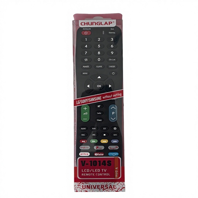 Universal V-1014S TV Remote Control Plastic Material Fixed Code Popular in Southeast Asian Market for Global Foreign Trade