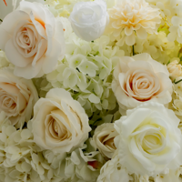 EG-N07 Boule florale blanche avec orchidée papillon, Phalaenopsis blanche et rose pour la décoration d'allées, de chemins et de tables