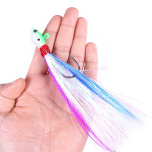 <span class=keywords><strong>Leurre</strong></span> de pêche réaliste anti-accrocs 7-85g avec tête plombée et plume douce pour achigan, brochet, eau douce et eau salée - Product Image 1