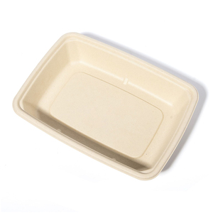 Caja Bento de bagazo con tapa compostable con tapa para llevar restaurante de grado alimenticio uso compostable servicio OEM - Product Image 3