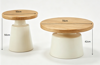 Table basse moderne multifonctionnelle en bois style crème, durable et légère, pour appartement, salon, petit appartement
