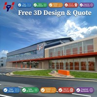 Centre de distribution et d'entreposage industriel en métal pour bâtiments et mobilier, structure en acier préfabriquée pour la vente en gros